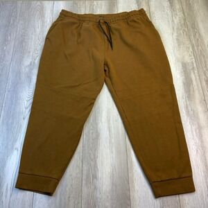 Members Mark Joggers Mens 3XL Brown Tech Zipper Sweatpants Stretch Casual Men
